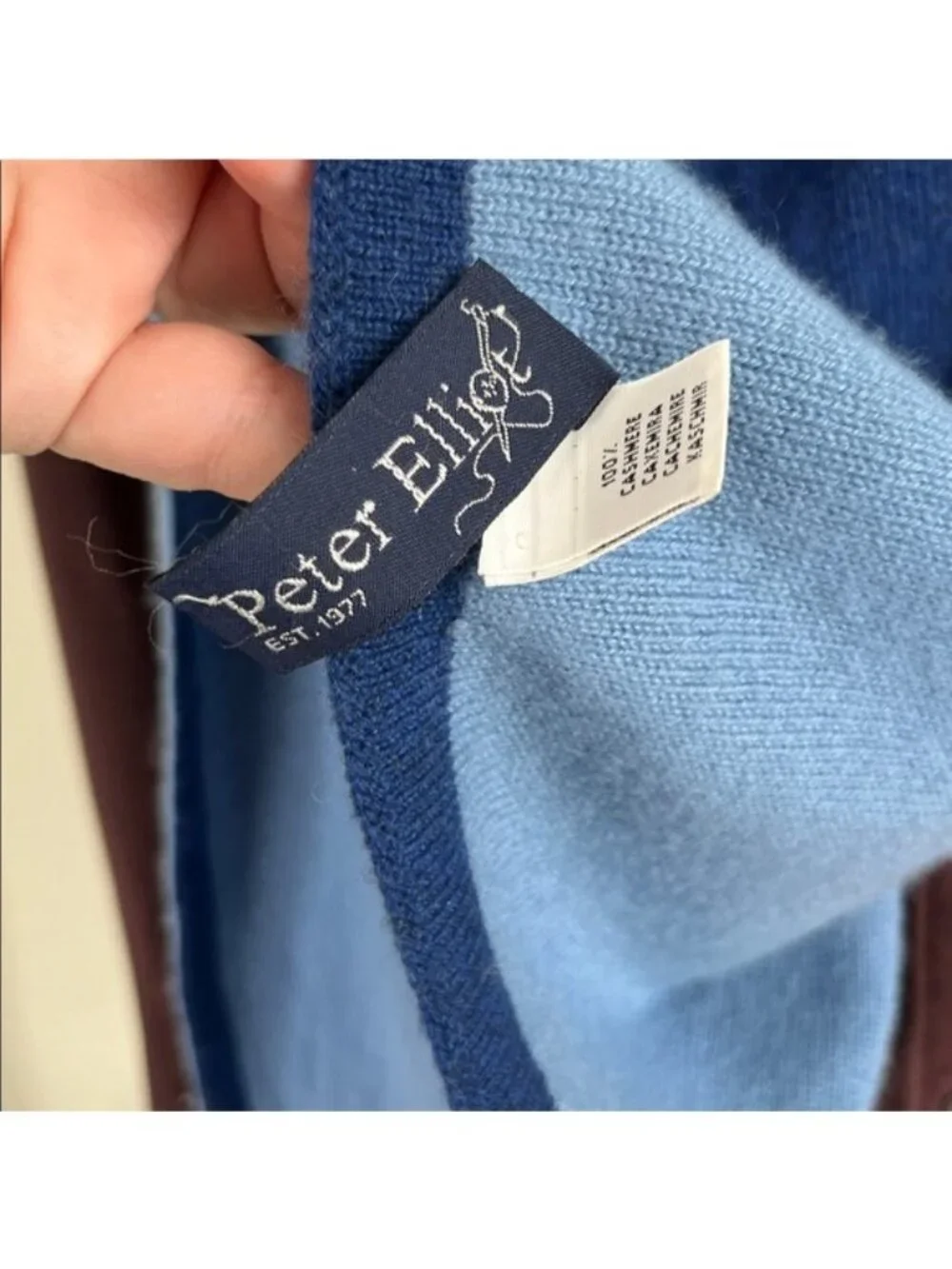 Peter Elliot Cashmere Border Framed Reversible Scarf